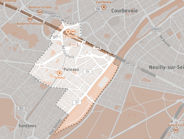 Carte de Puteaux pour gestion locative